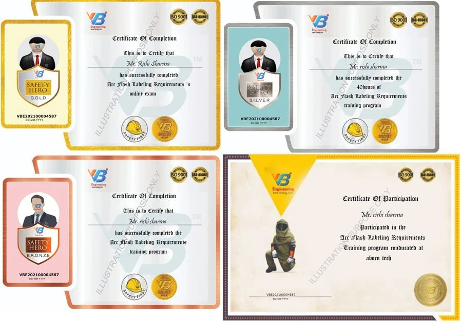 TeXeT Qualified Person certification portal · Safety Hero GOLD SILVER BRONZE Participation certificates